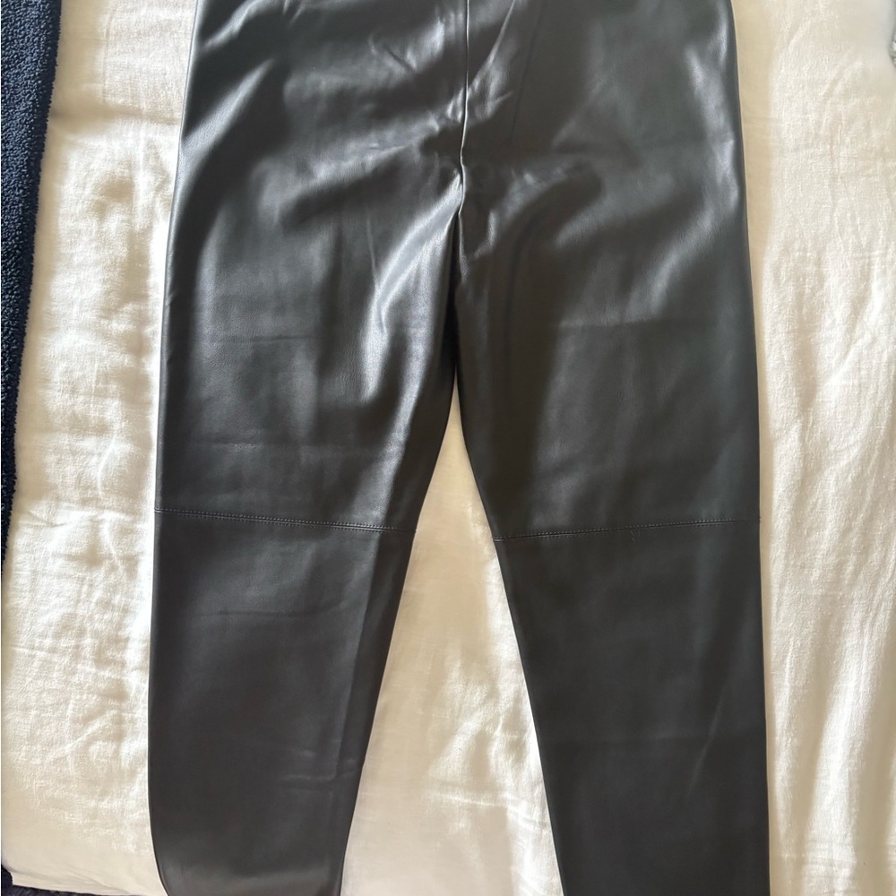 Zara Faux Leather Pants - Picture 4 of 8